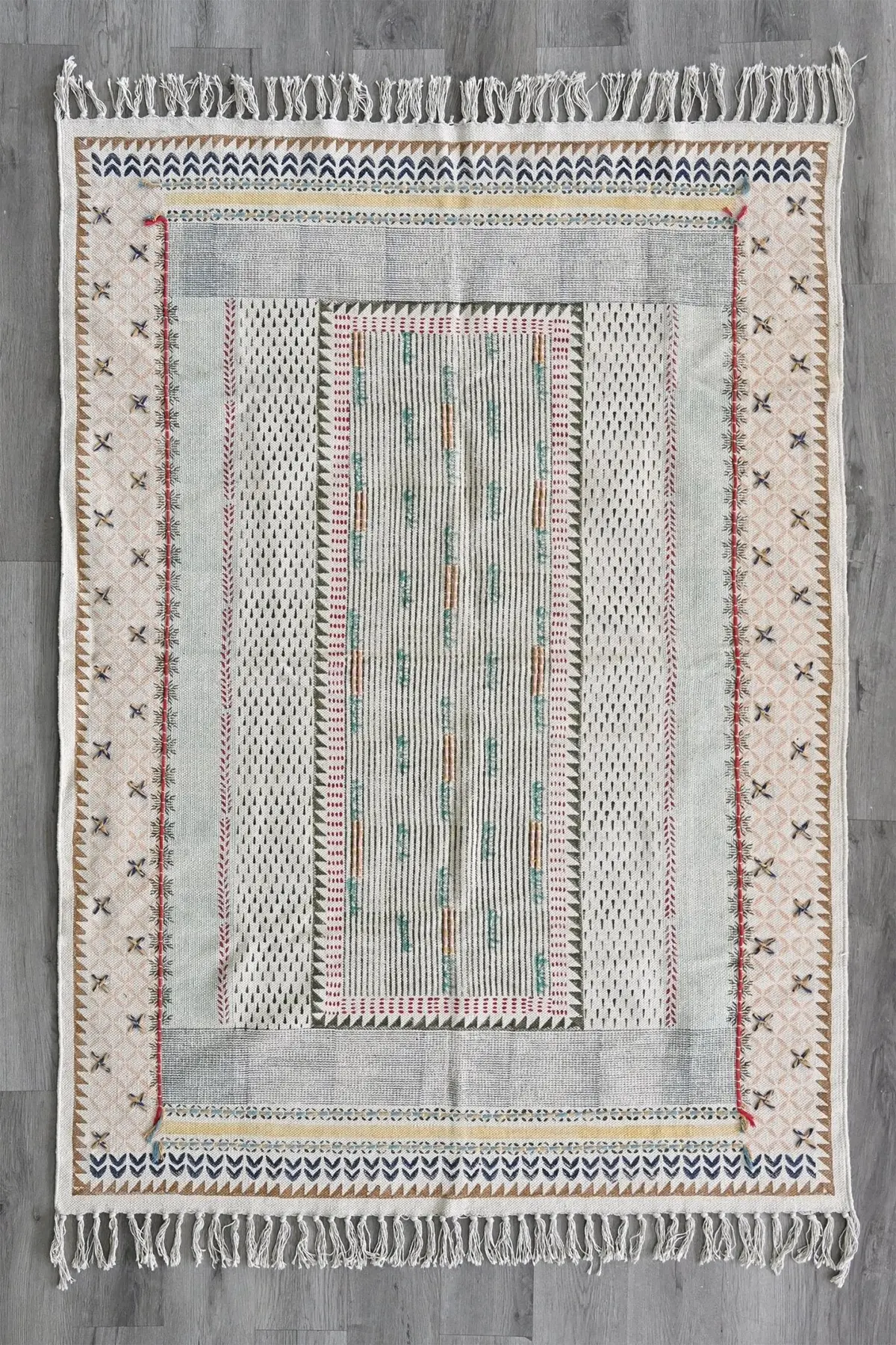 Dariba - Block Printed Rug 1