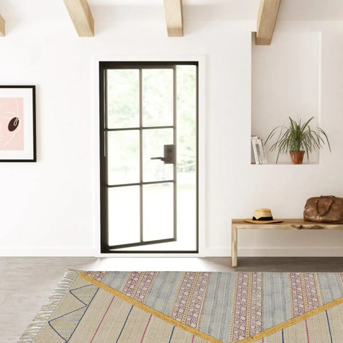 Datura - Block Printed Rug 3