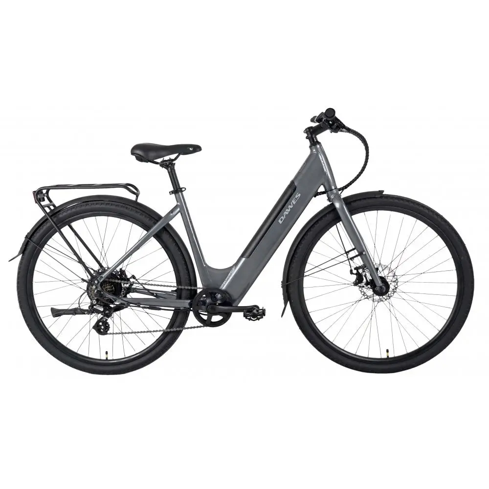 Dawes Scenic Low Step Electric Hybrid Bike, Dark Metallic Grey 1
