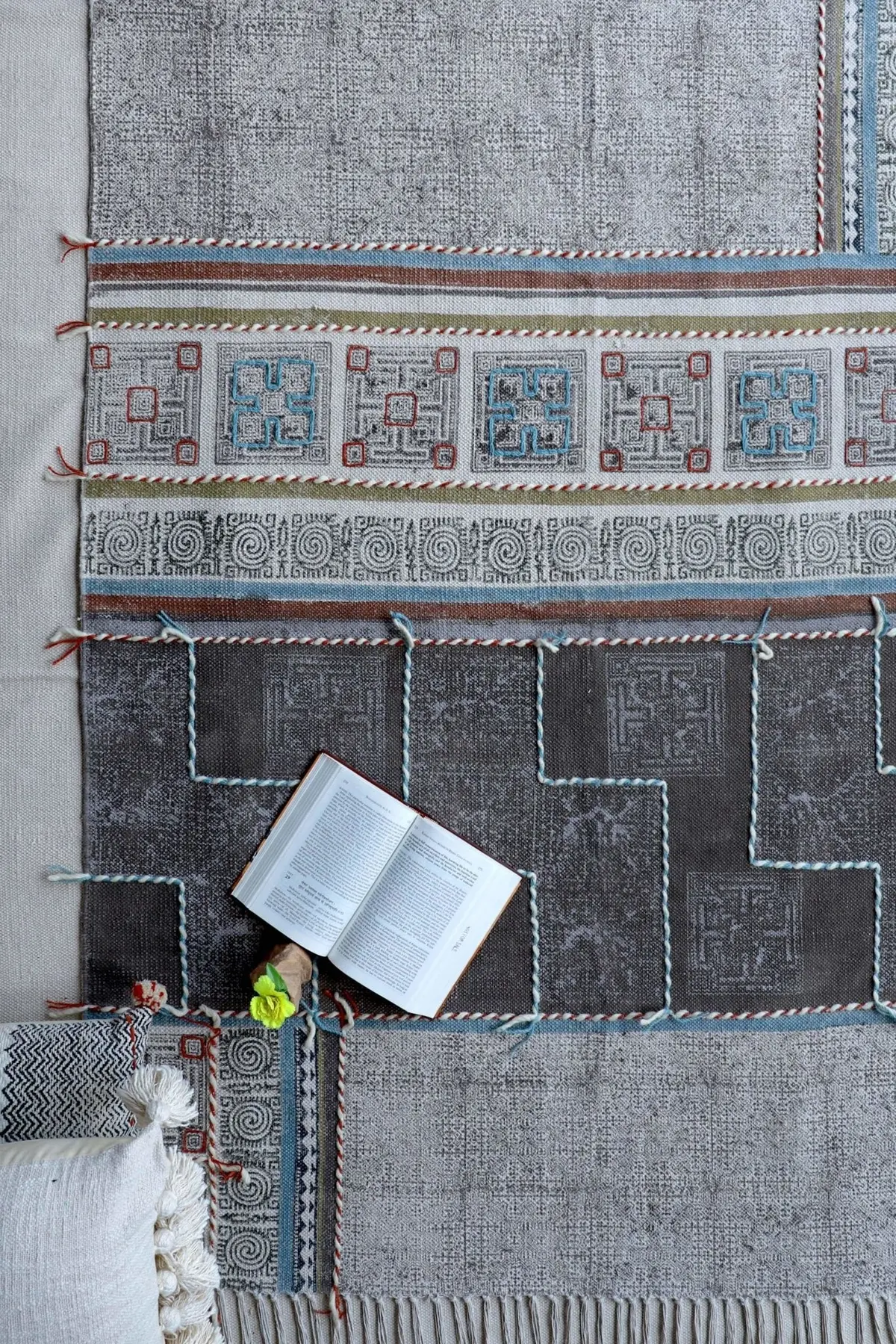 Deoli - Block Printed Rug 1