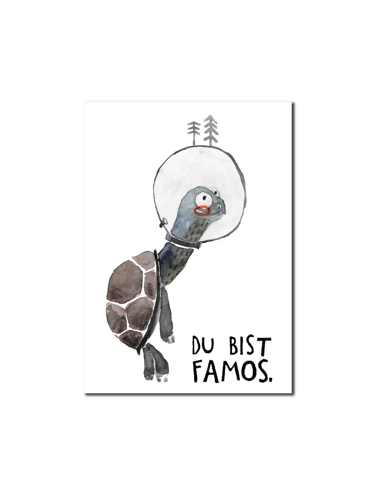 Postkarte "Schildkröte Als Astronaut" 1
