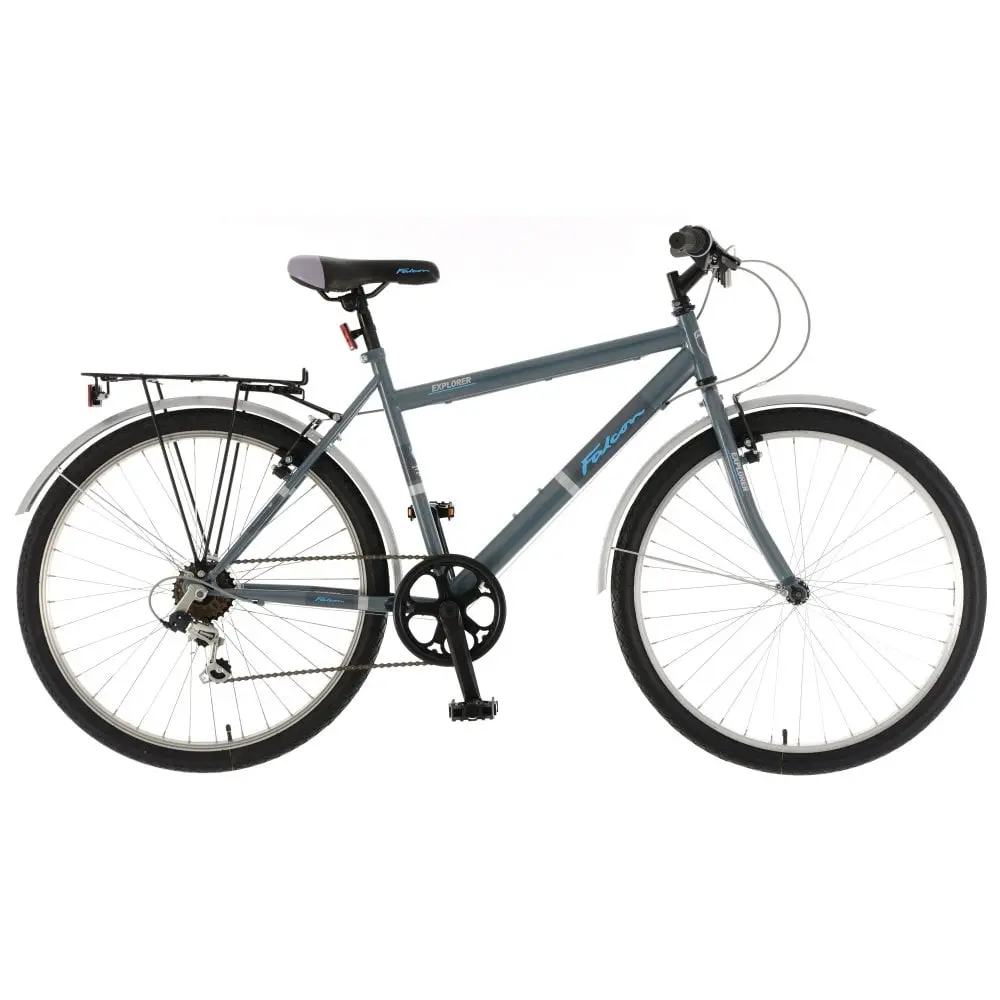 Falcon Explorer Hybrid Bike, 26" Grey/Blue 1