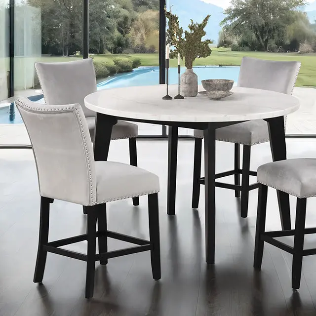 Sabro 5 Pc Counter Ht Table Set Black 1