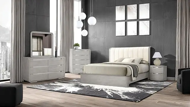 Osterley Queen & E.King Bed Grey & Black 2