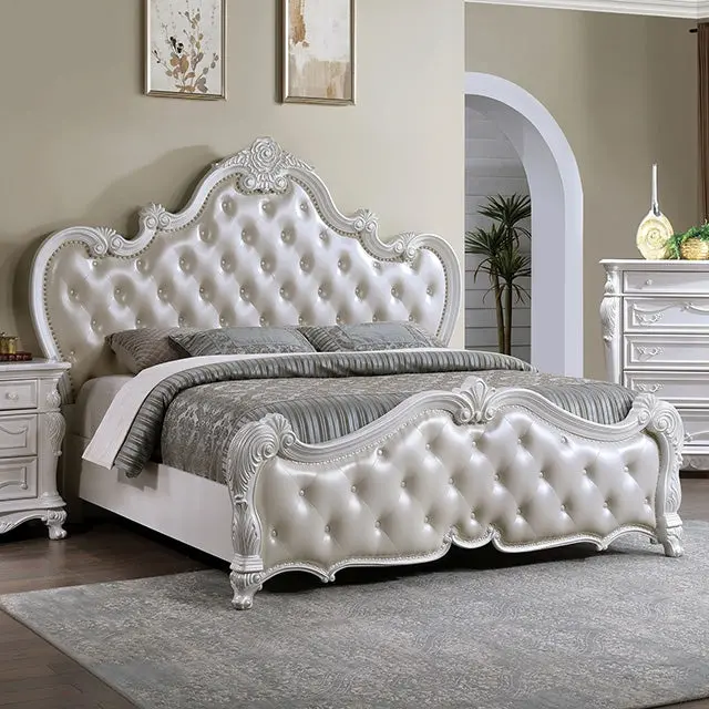 Ventresca Bed White & Chrome 1