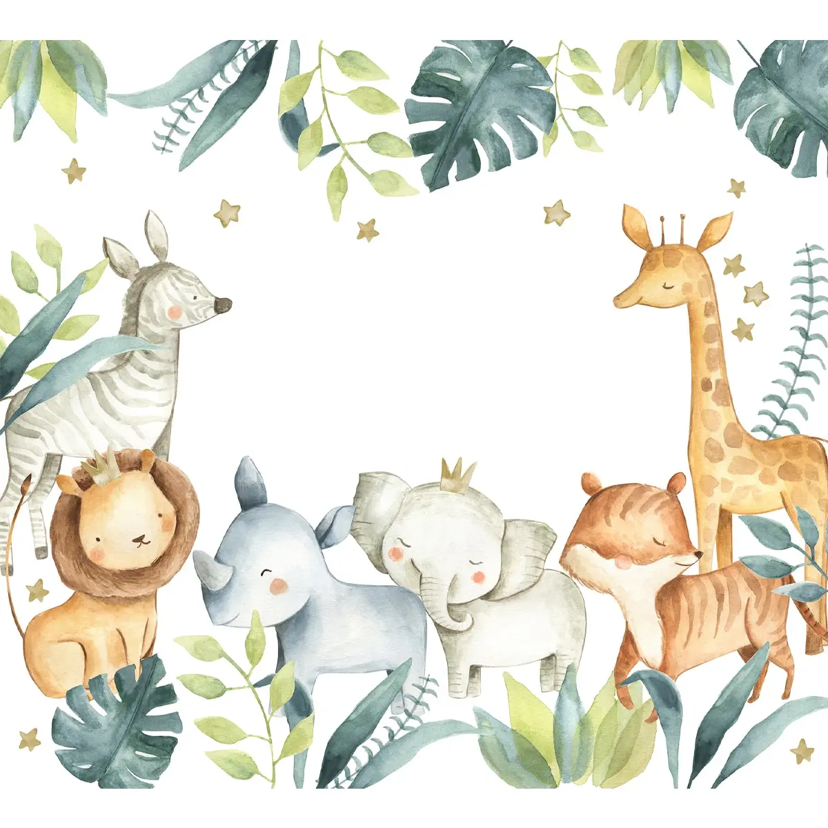 Cute Animal Design Wallpaper For Nursery Rooms, Customised 3