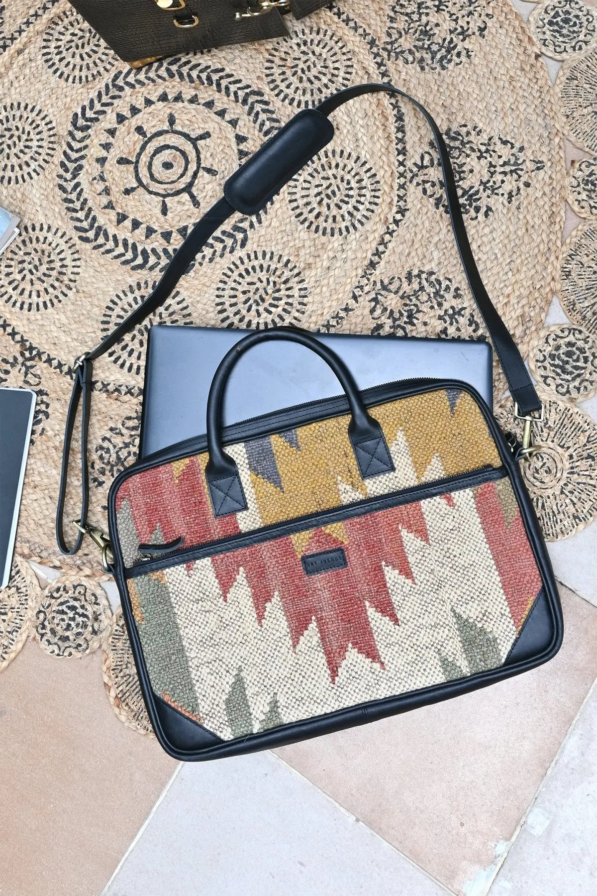 Gavien - Kilim & Leather Laptop Bag 1