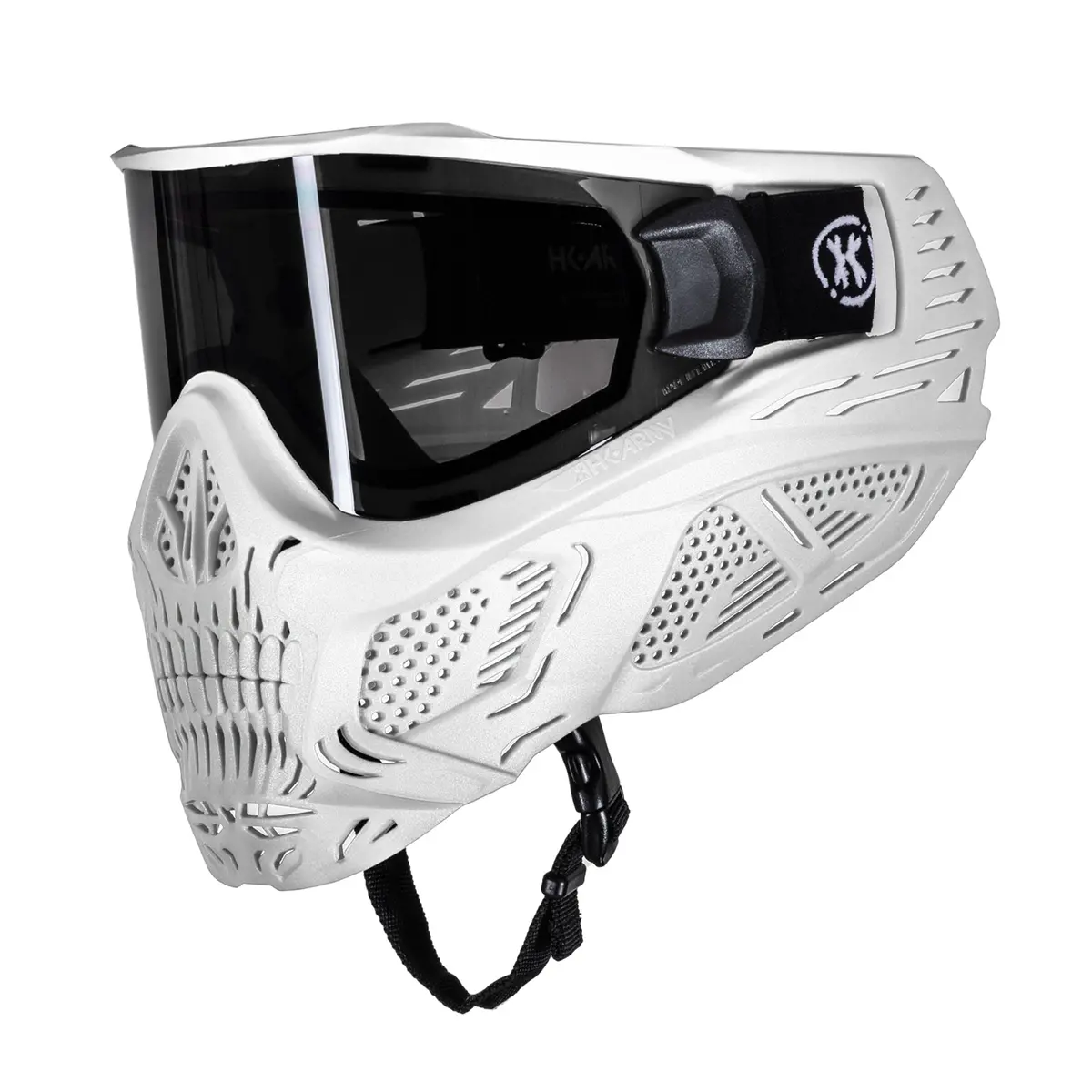 Hstl® Skull Goggle "Ghost" - White W/ Smoke Lens 1