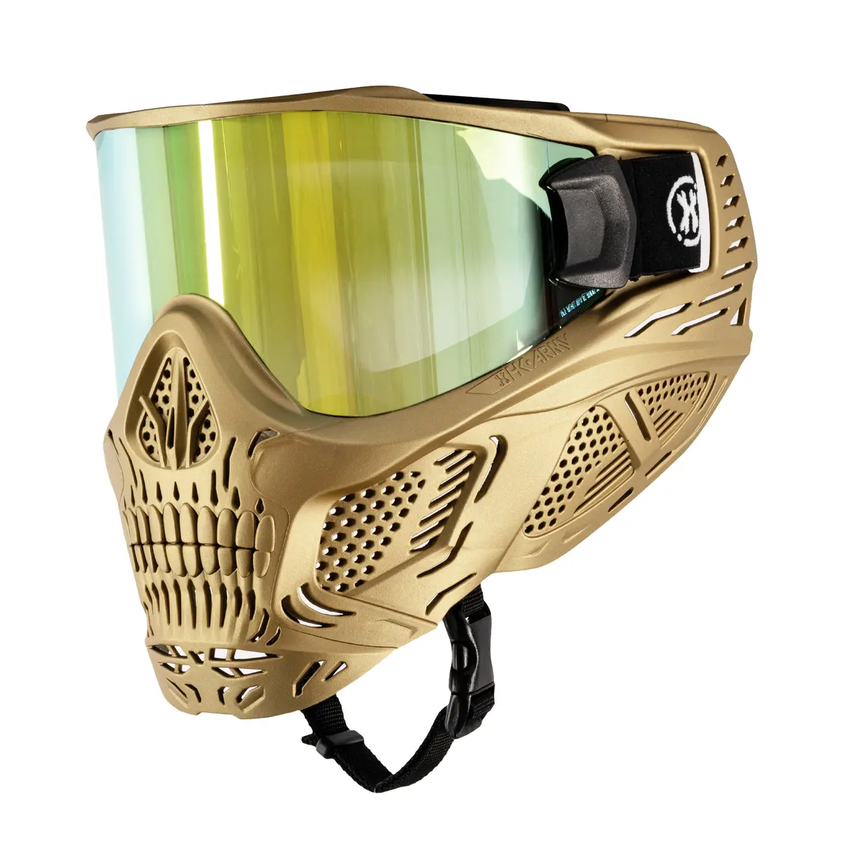 Hstl® Skull Goggle Metallic Gold W/ Gold Lens 1