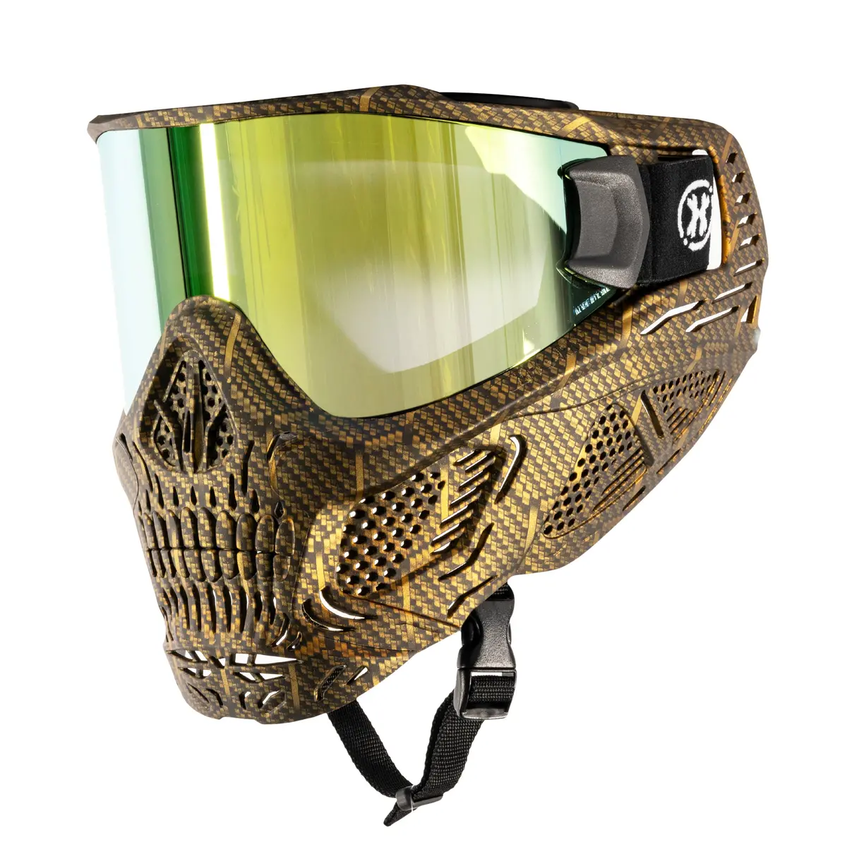 Hstl® Skull Goggle Machine Gold W/ Gold Lens 1