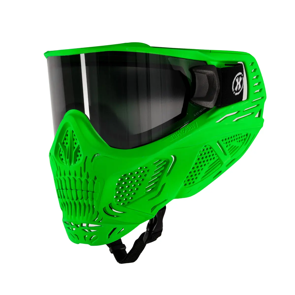 Hstl® Glowball™ Skull Goggle Neon Green W/ Smoke Lens 1