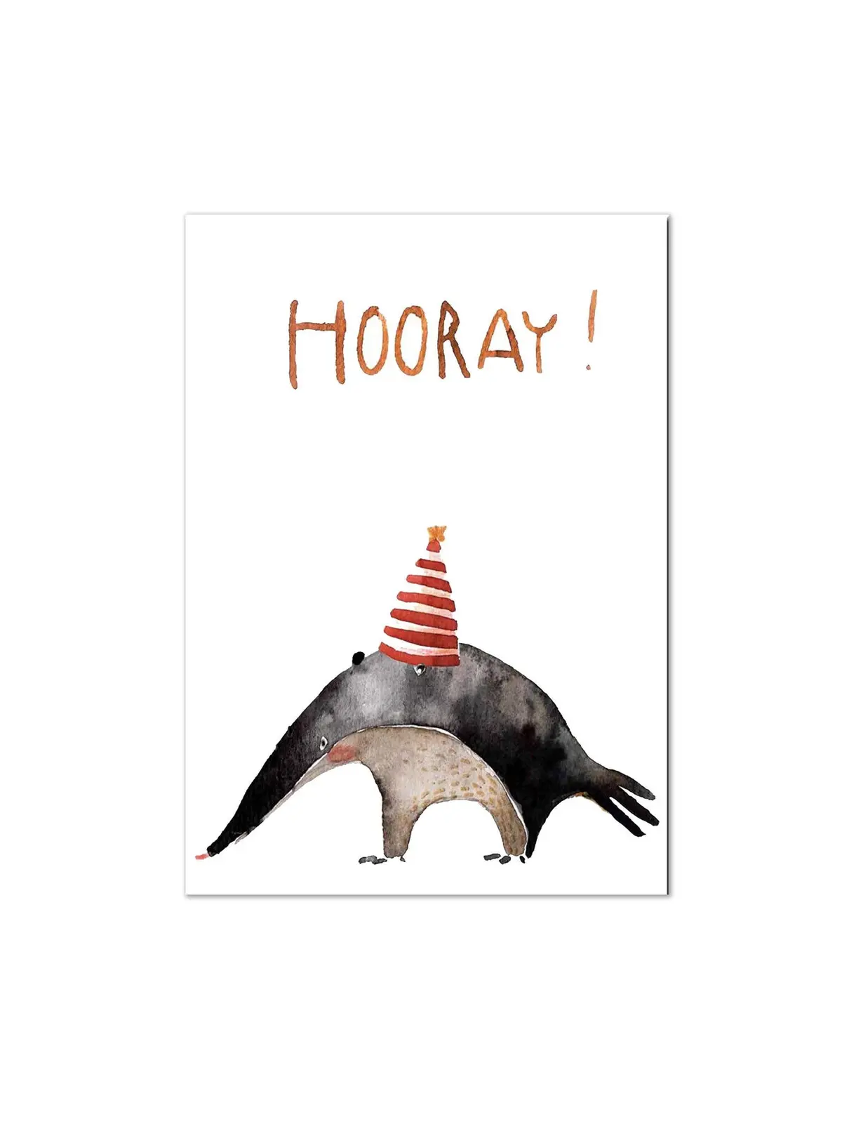 Postkarte "Ameisenbär - Hooray" 1