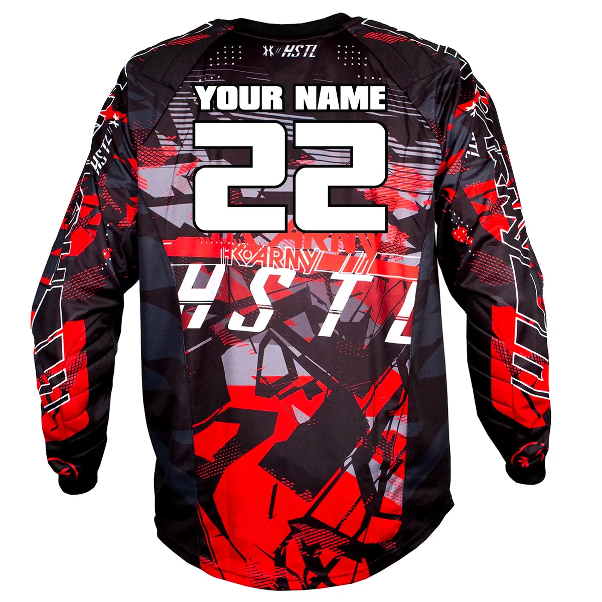 Personalized Youth Hstl® Line Jersey Lava Red/Black 1