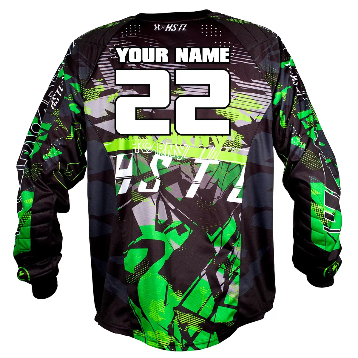 Personalized Youth Hstl® Line Jersey Slime Green/Black 1