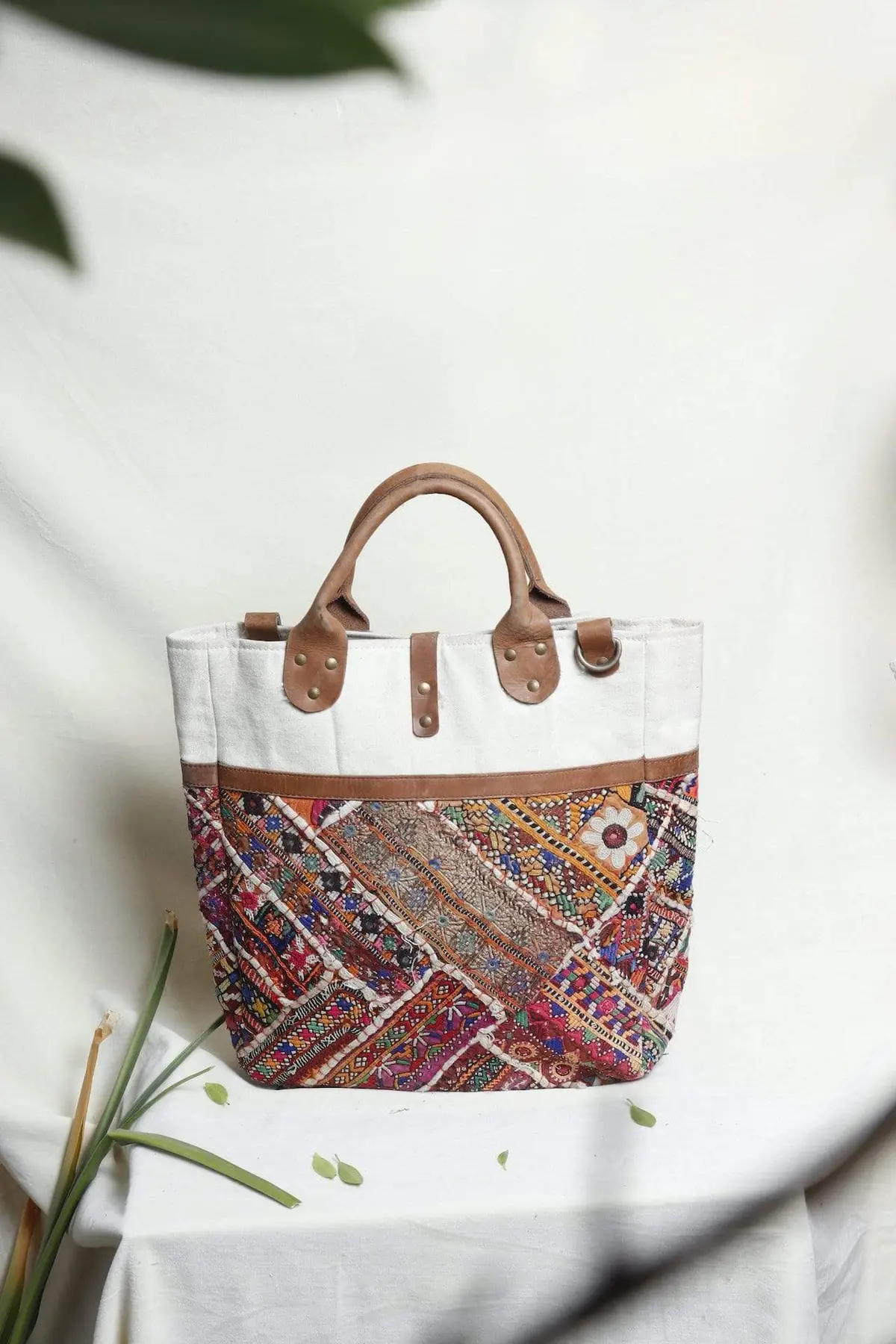 Ideation - Vintage Fabric Patchwork  Hand Bag 1