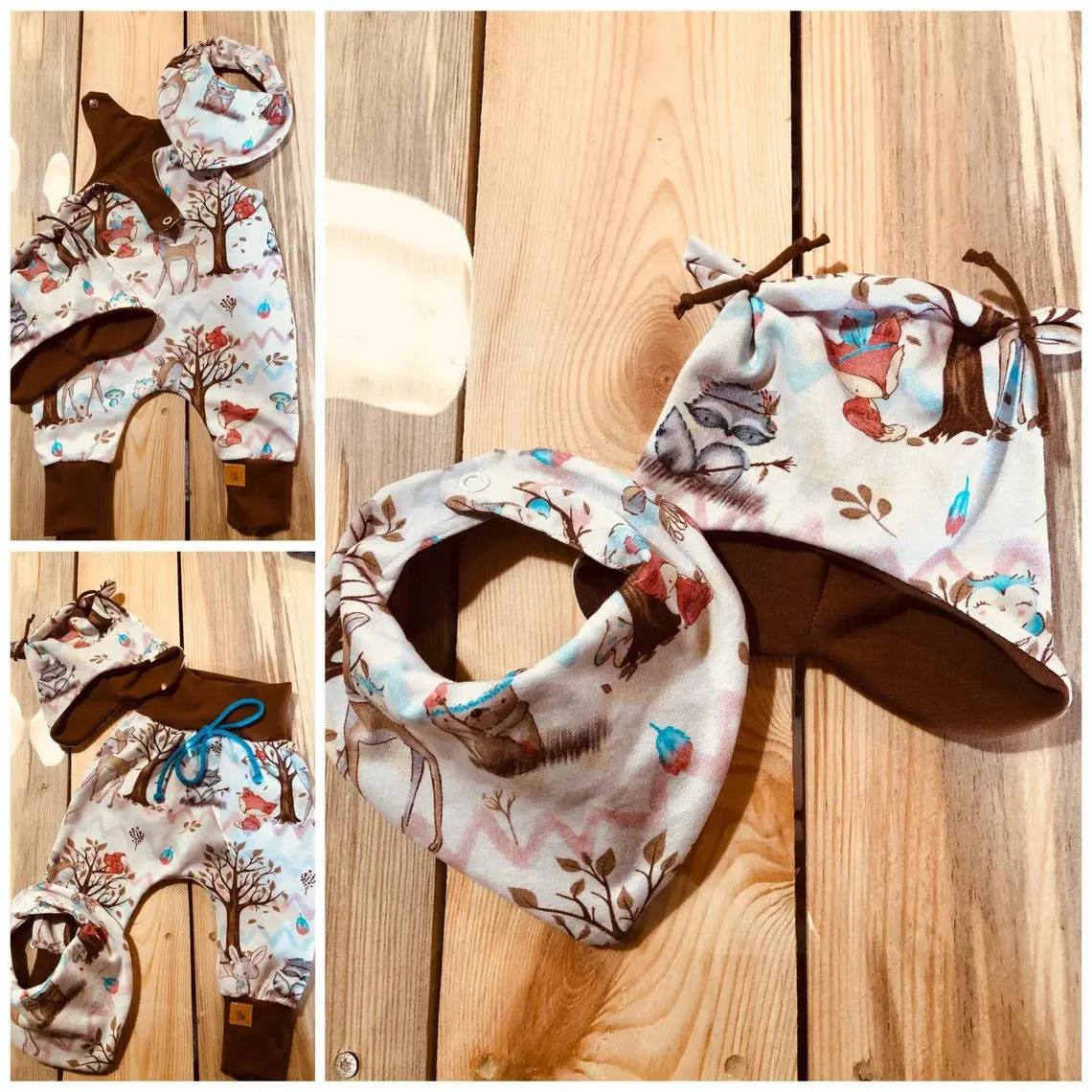 Boho Waldtiere Weiss Strampler 3Er Set 2