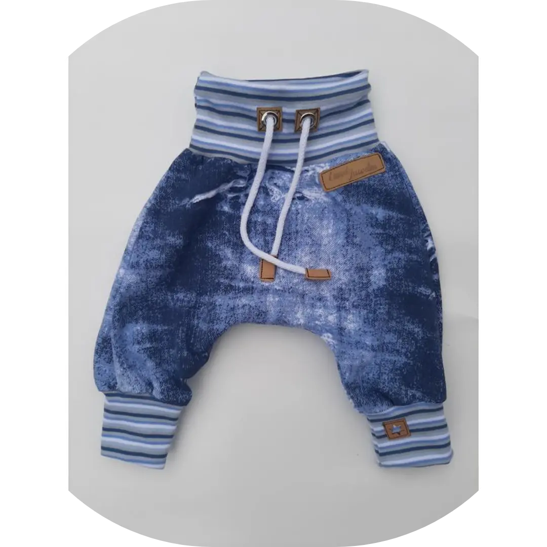 Jeansstyle Blau Pumphose 1