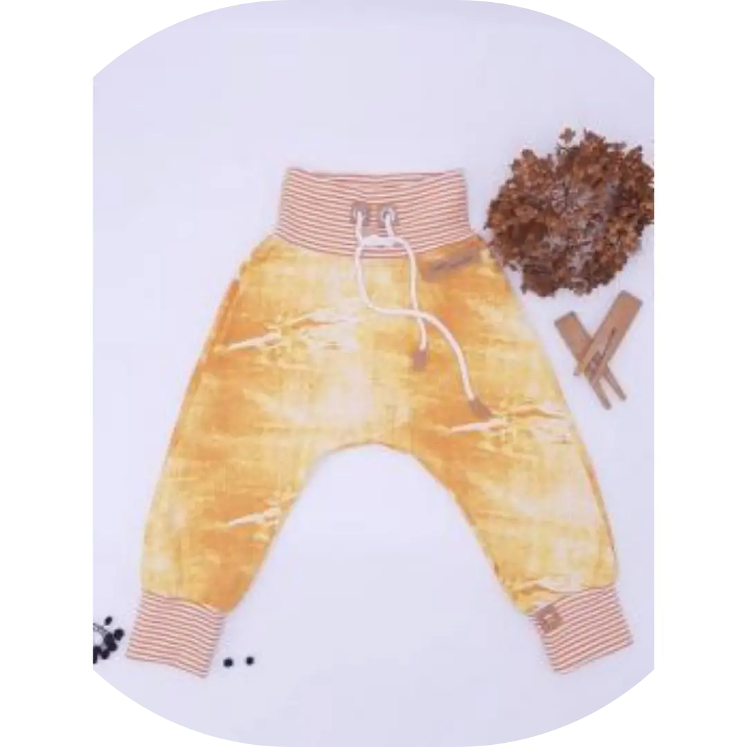 Jeansstyle Senfgelb Pumphose 1