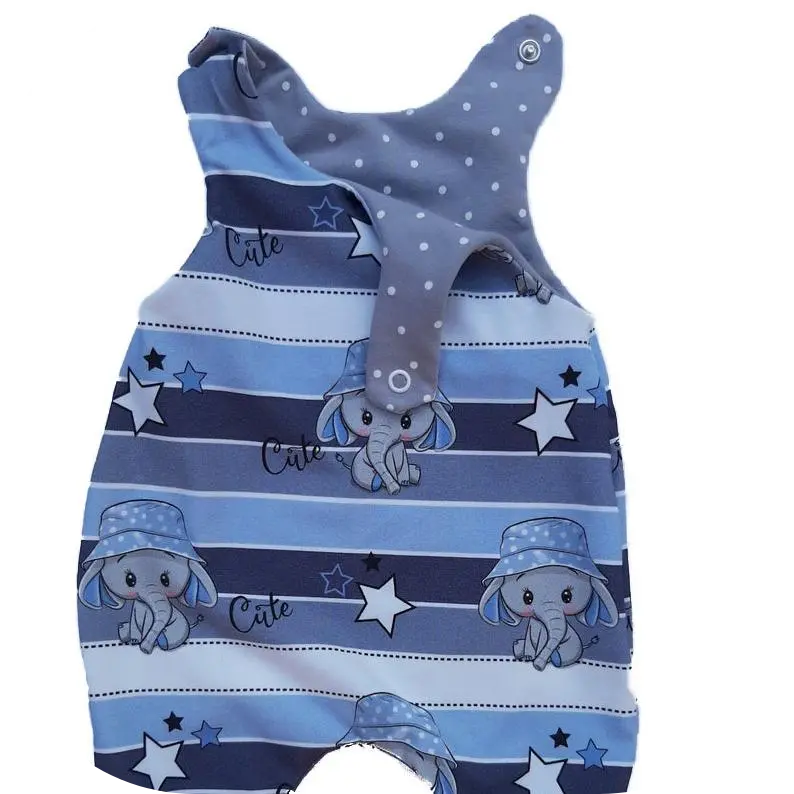 Elefant Blau Strampler 1