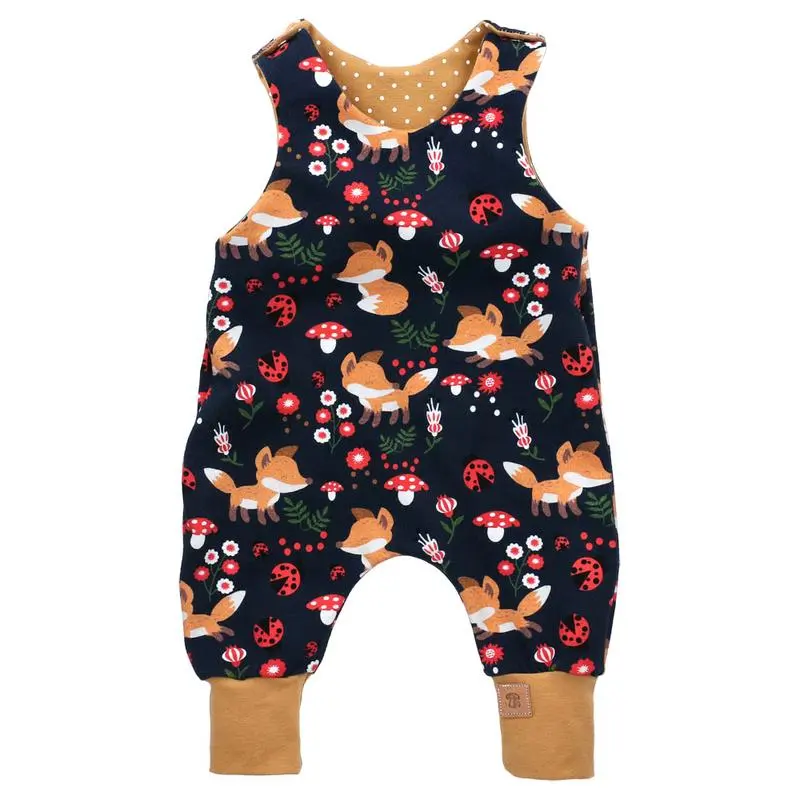 Waldtiere Navy Beige Strampler 1