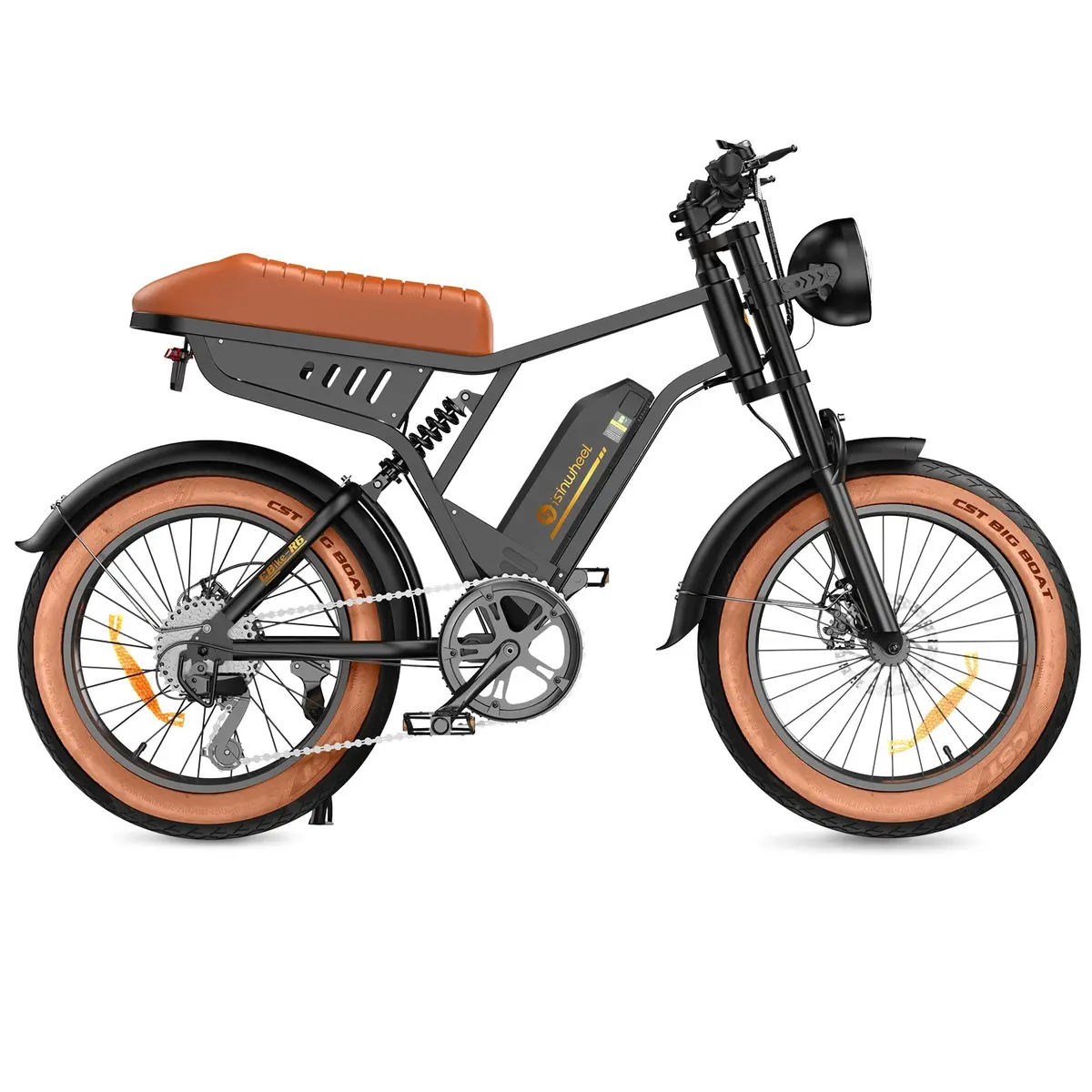 Isinwheel 1000W R6 13Ah Retro Moped Electric Bike 1
