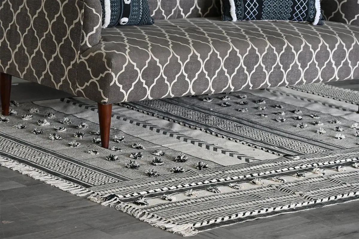 Iris - Block Printed Rug 5