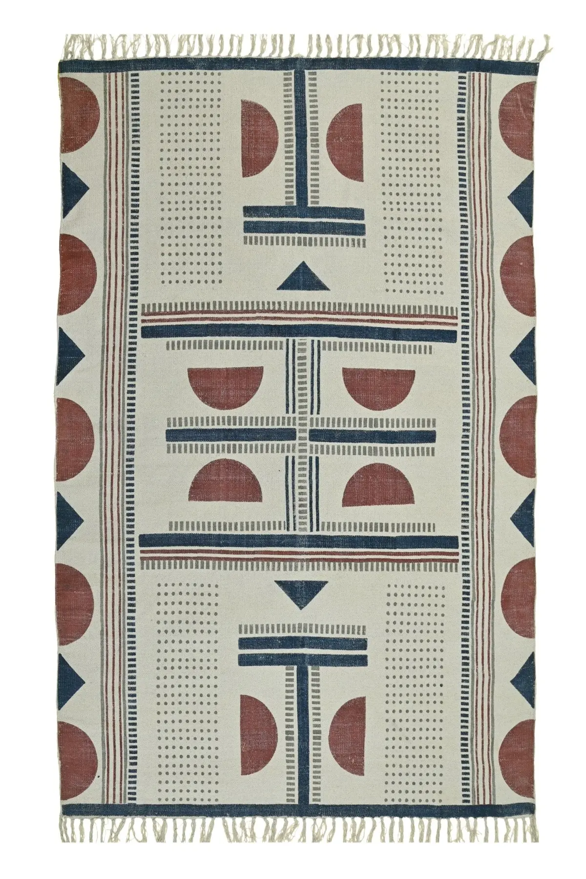 Karnika - Block Printed Cotton Rug 4