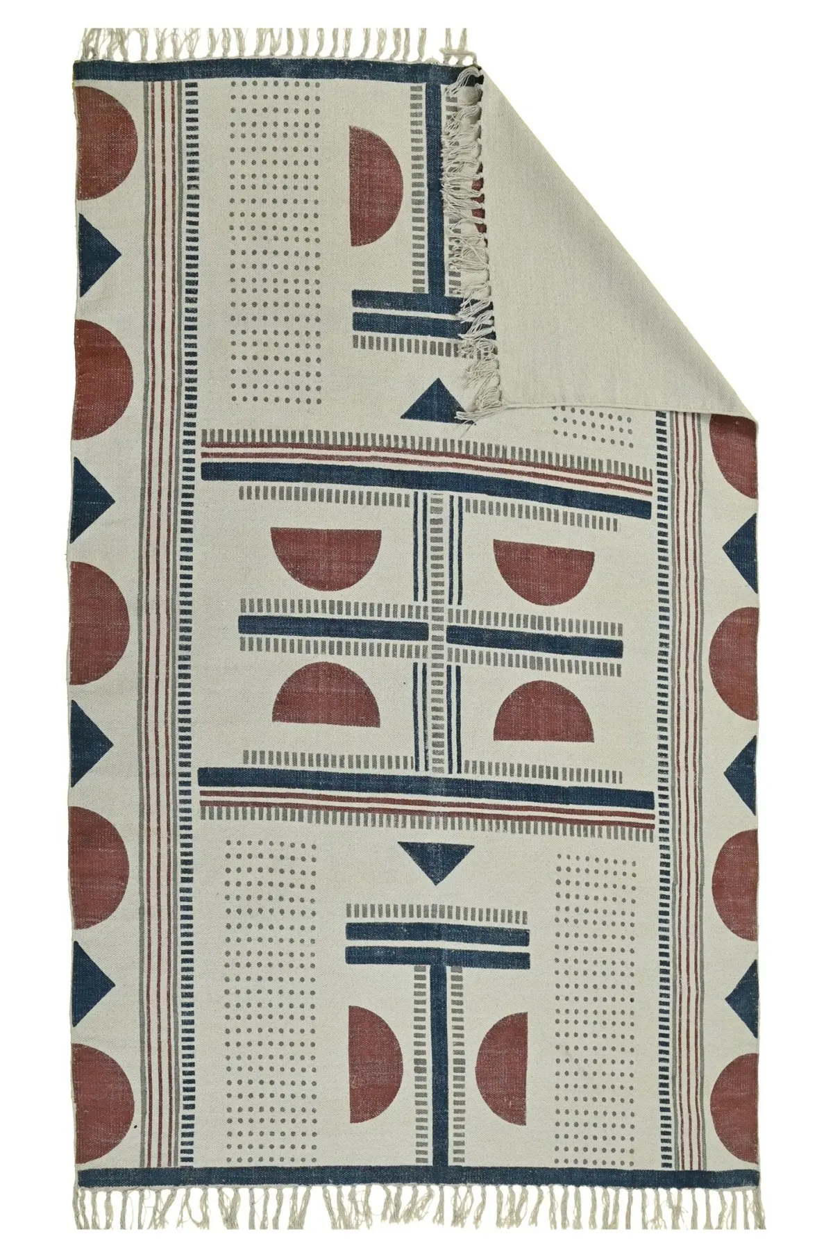 Karnika - Block Printed Cotton Rug 7