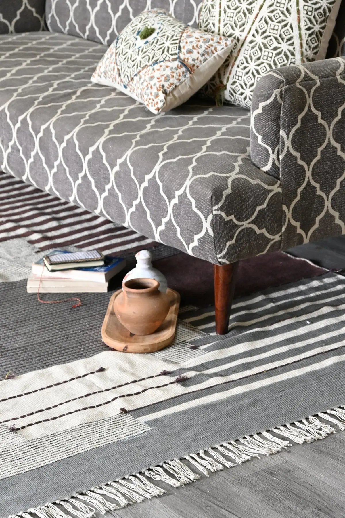 Kherwa - Block Printed Rug 5