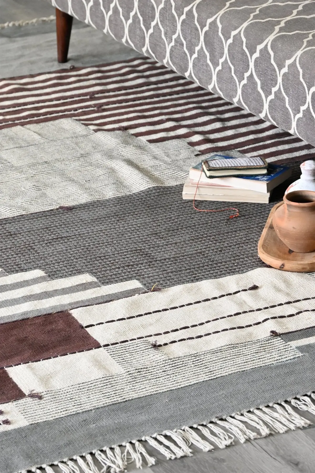 Kherwa - Block Printed Rug 4