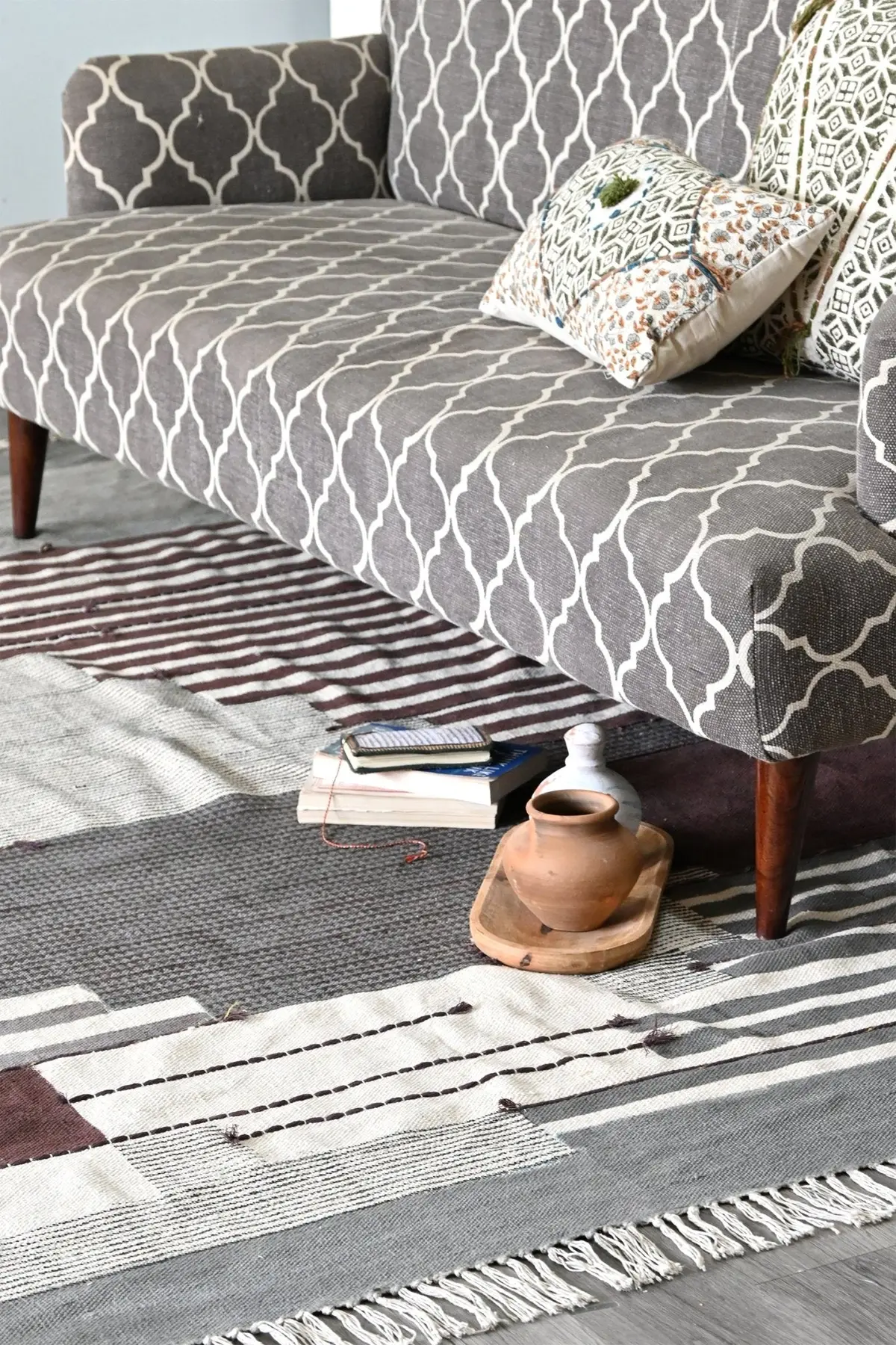 Kherwa - Block Printed Rug 6