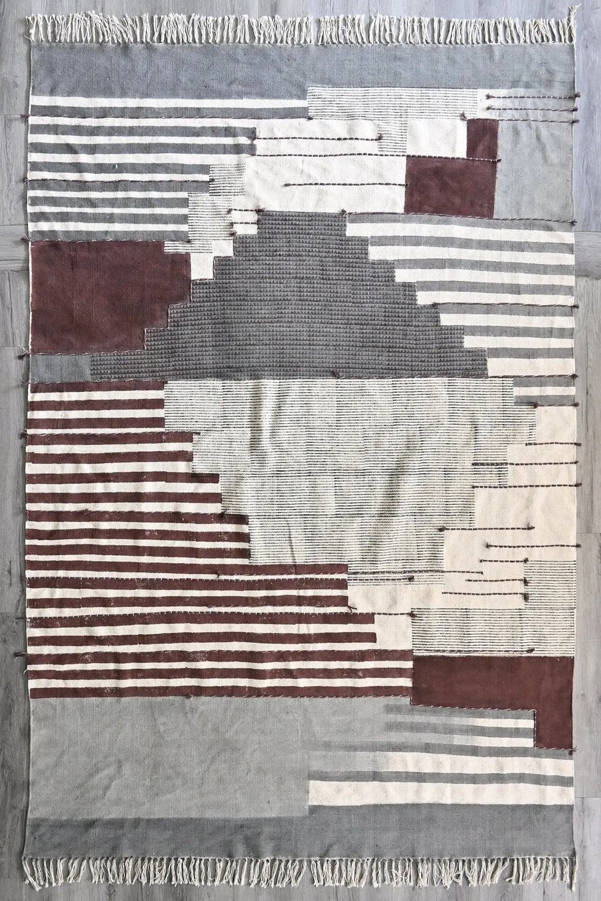 Kherwa - Block Printed Rug 10