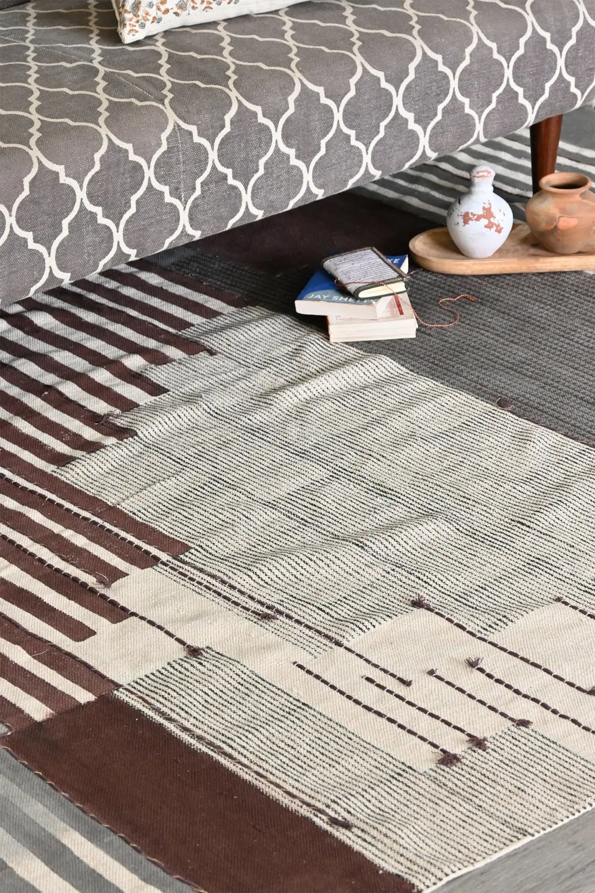 Kherwa - Block Printed Rug 7