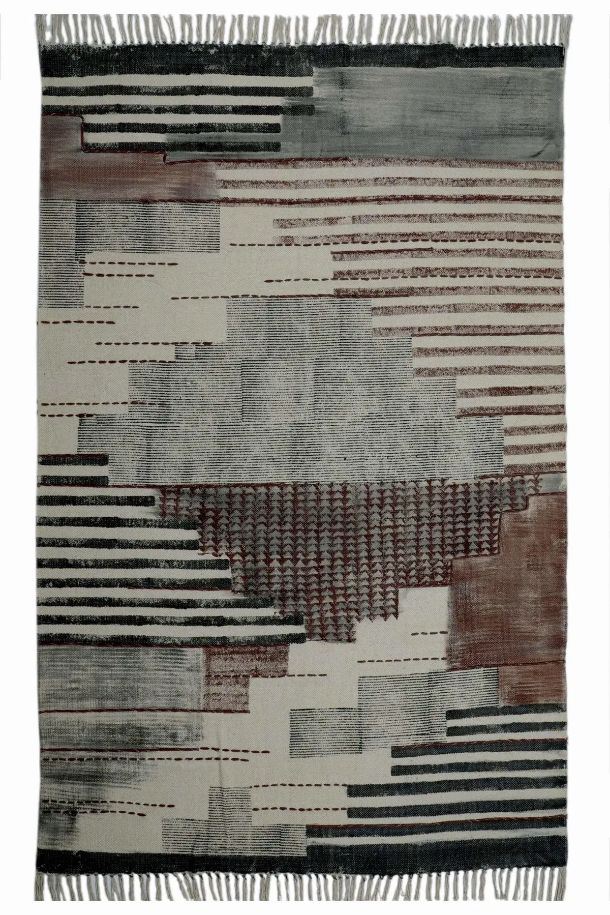 Kherwa - Block Printed Rug 8