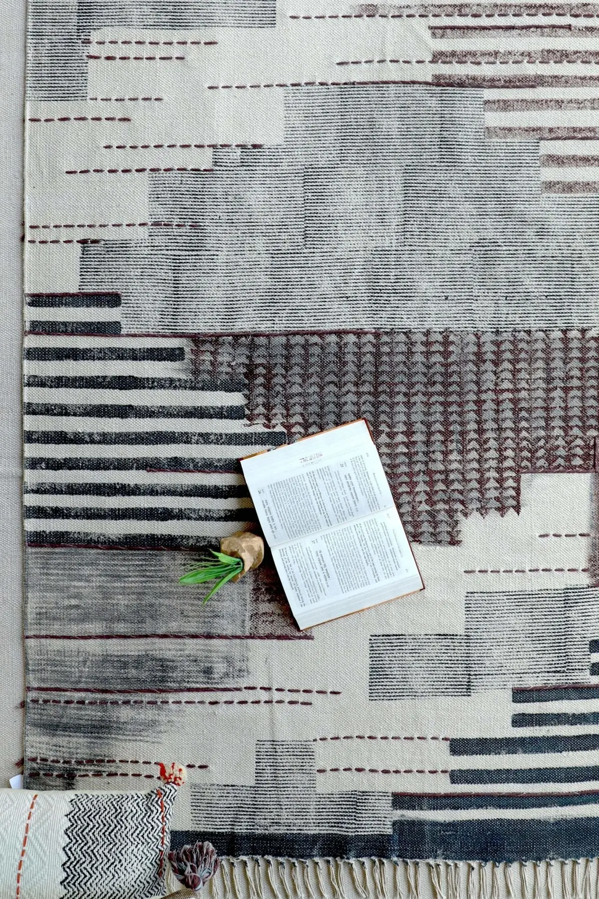 Kherwa - Block Printed Rug 9