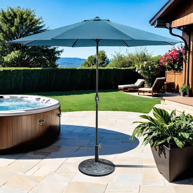 Mora 11' Outdoor Umbrella + 21" Round Base 1