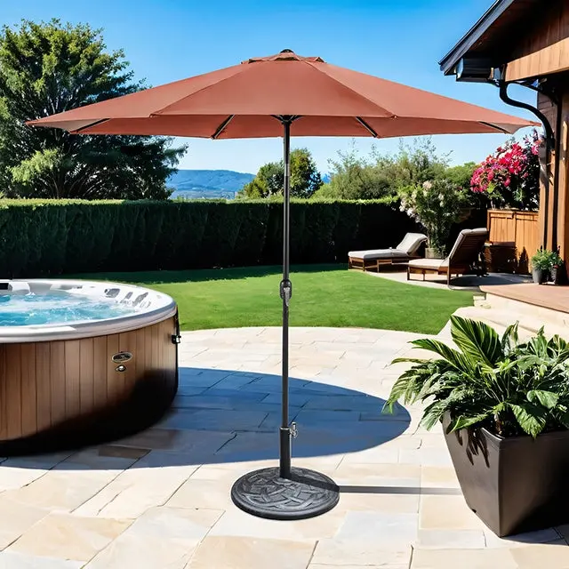 Mora 11' Outdoor Umbrella + 21" Round Base 1