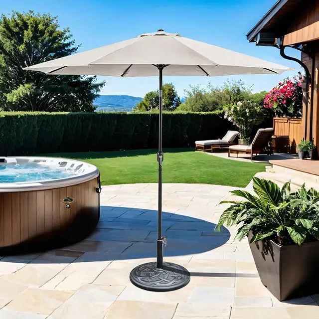 Mora 11' Outdoor Umbrella + 21" Round Base 1