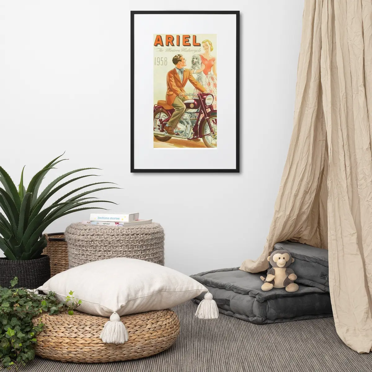 Framed And Matted Ariel Poster With Mat 4