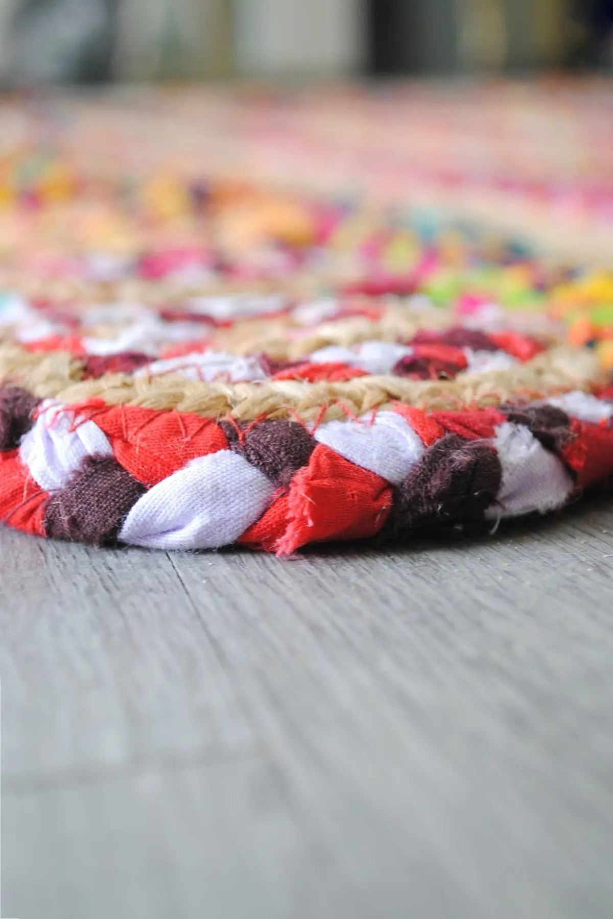 Maze - Braided With Multi Recyled Chindi Rug 4