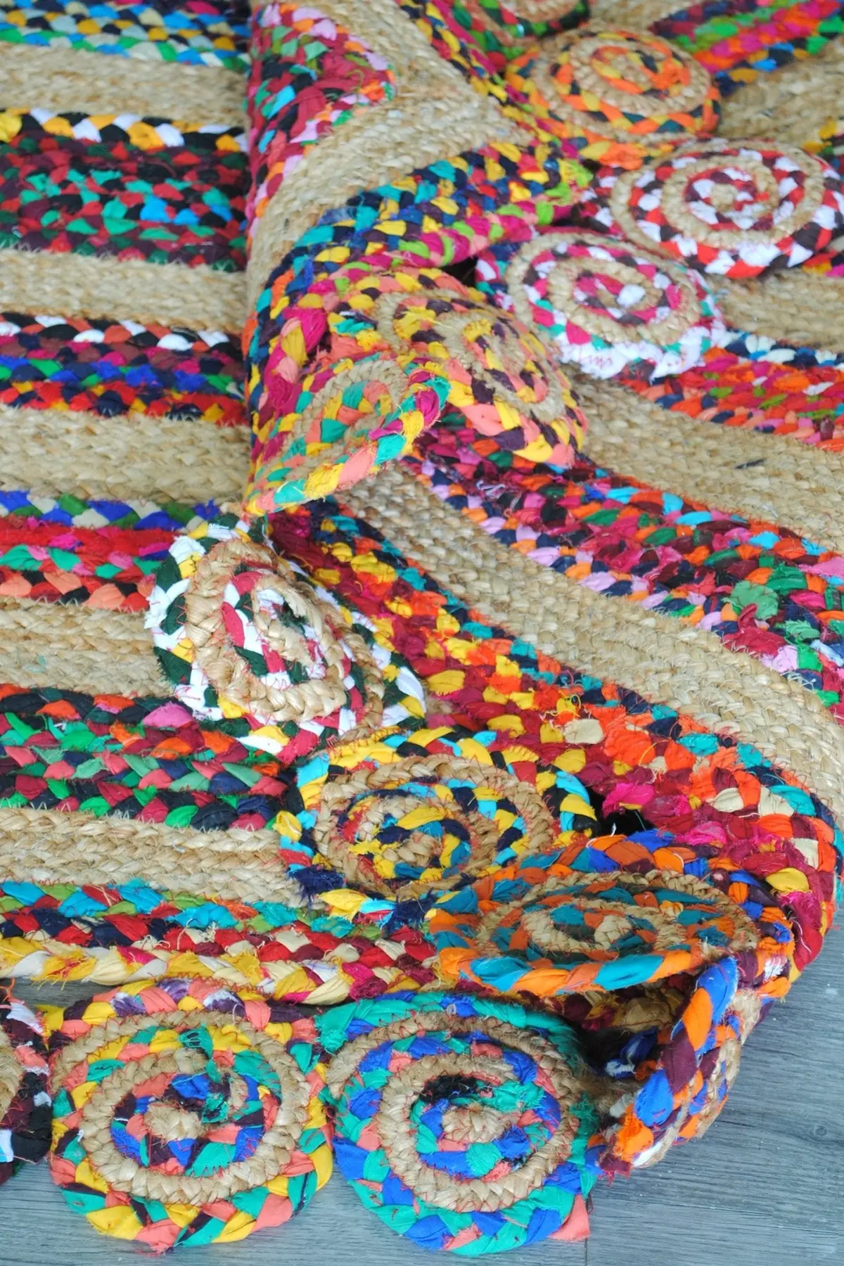 Maze - Braided With Multi Recyled Chindi Rug 6