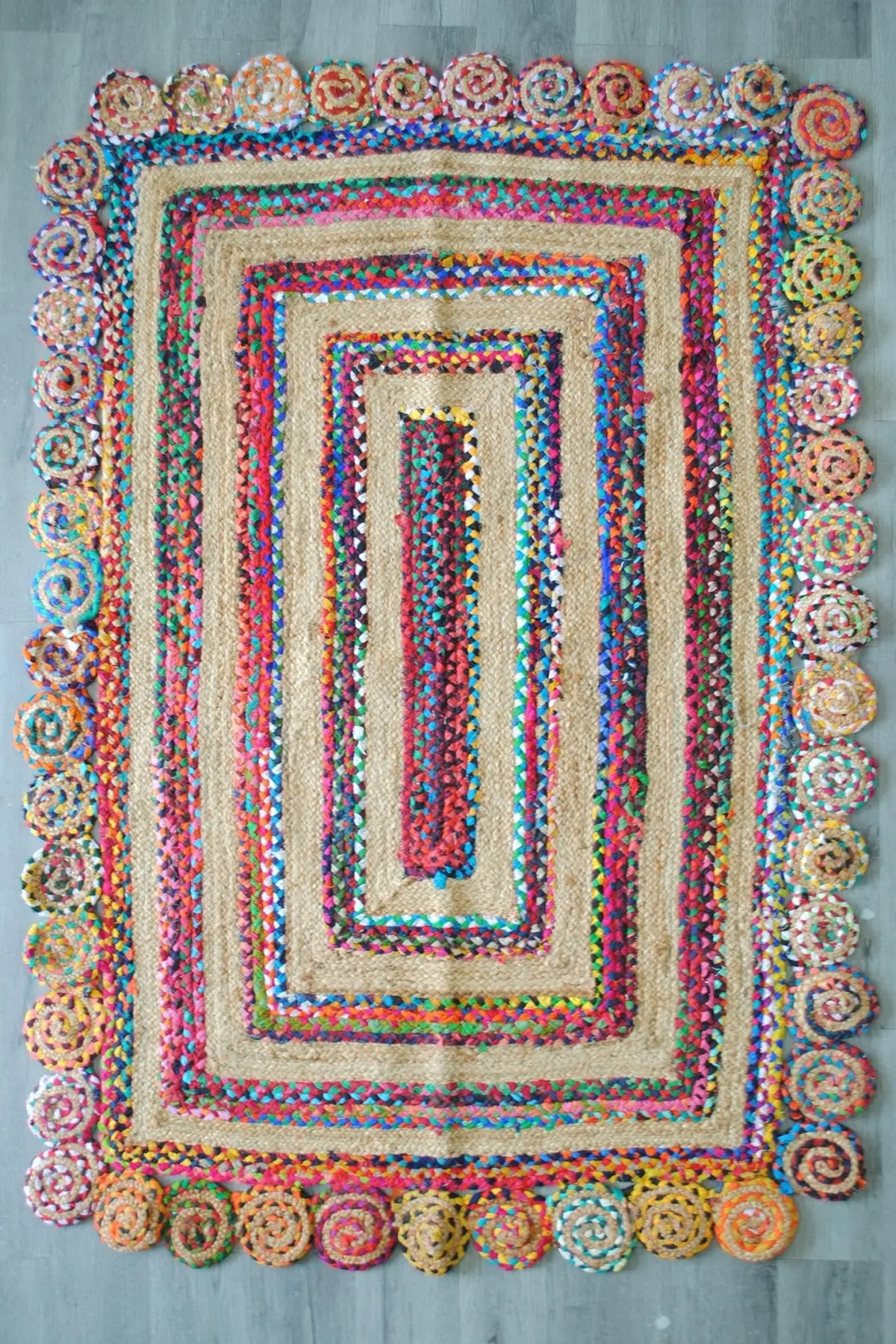 Maze - Braided With Multi Recyled Chindi Rug 2