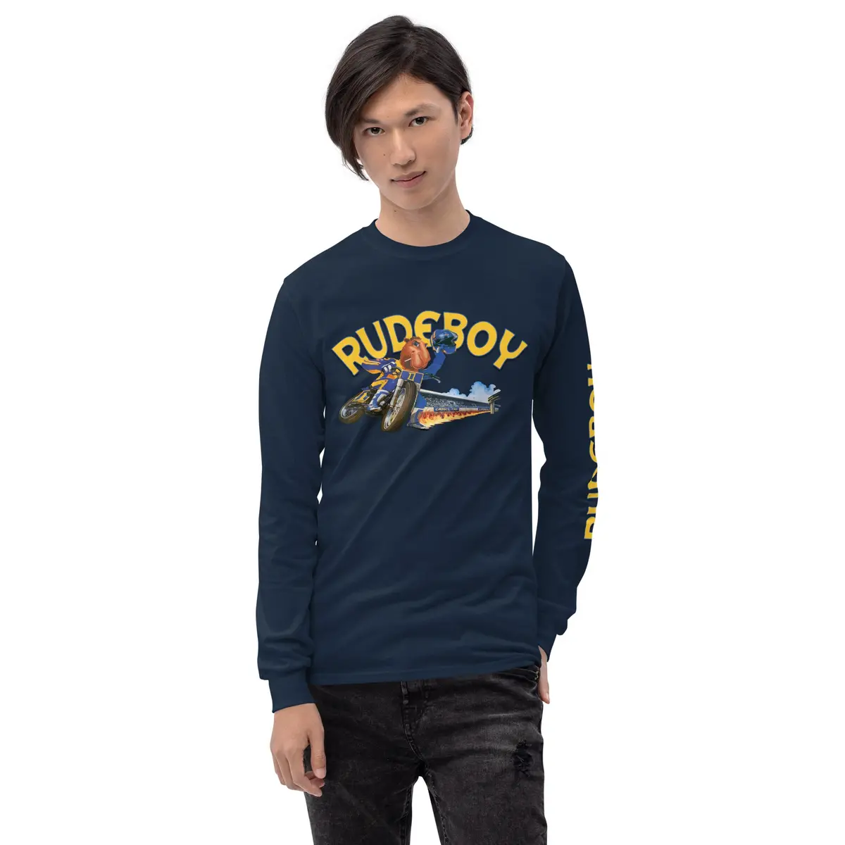 Smokin Jose Flat Track Men’S Long Sleeve Shirt 23