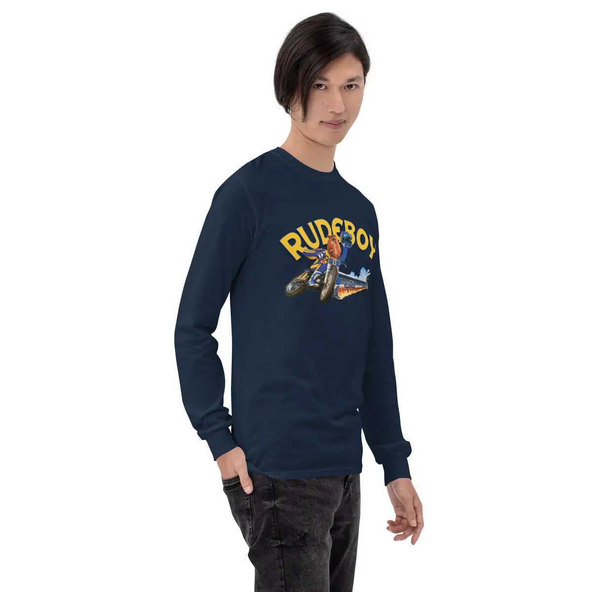Smokin Jose Flat Track Men’S Long Sleeve Shirt 28