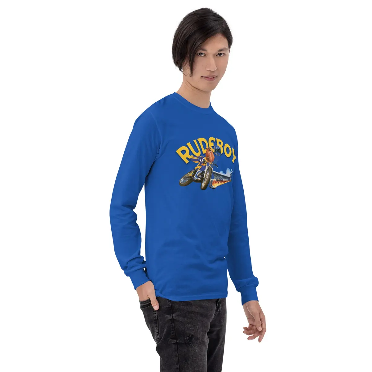 Smokin Jose Flat Track Men’S Long Sleeve Shirt 34