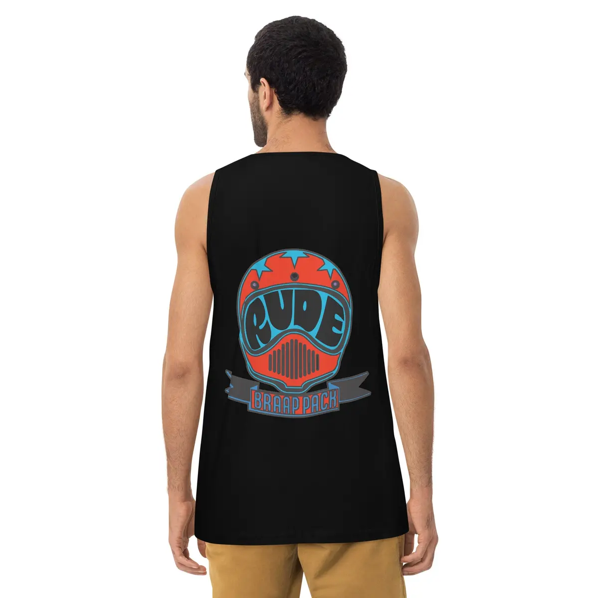 Retro Helmet Men’S Premium Tank Top 2