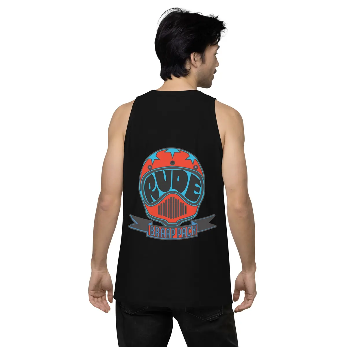Retro Helmet Men’S Premium Tank Top 16