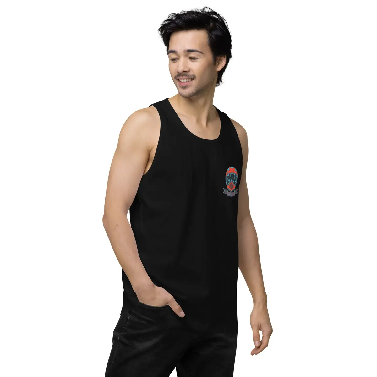 Retro Helmet Men’S Premium Tank Top 15
