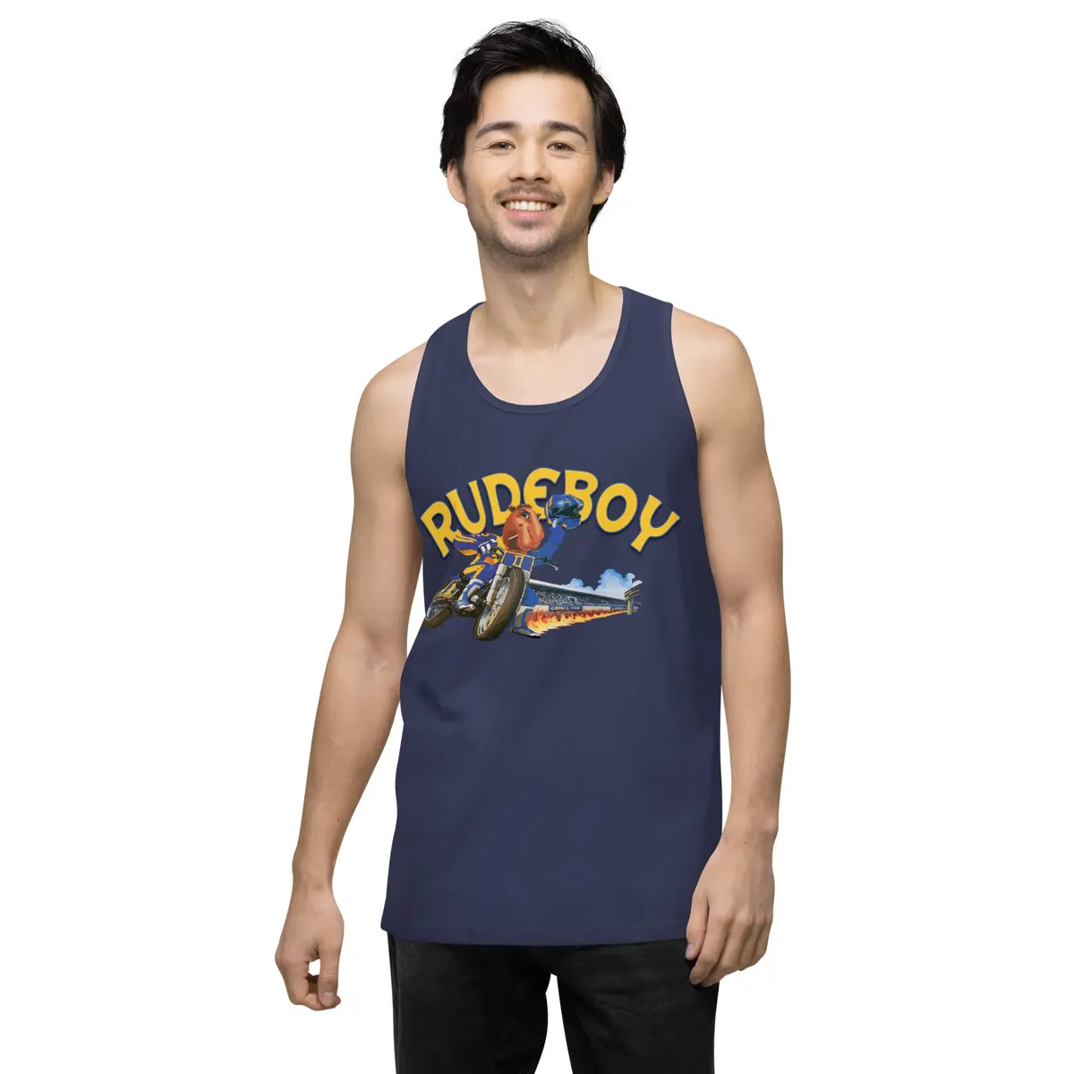 Jpse De Fumar Flat Track Men’S Premium Tank Top 16