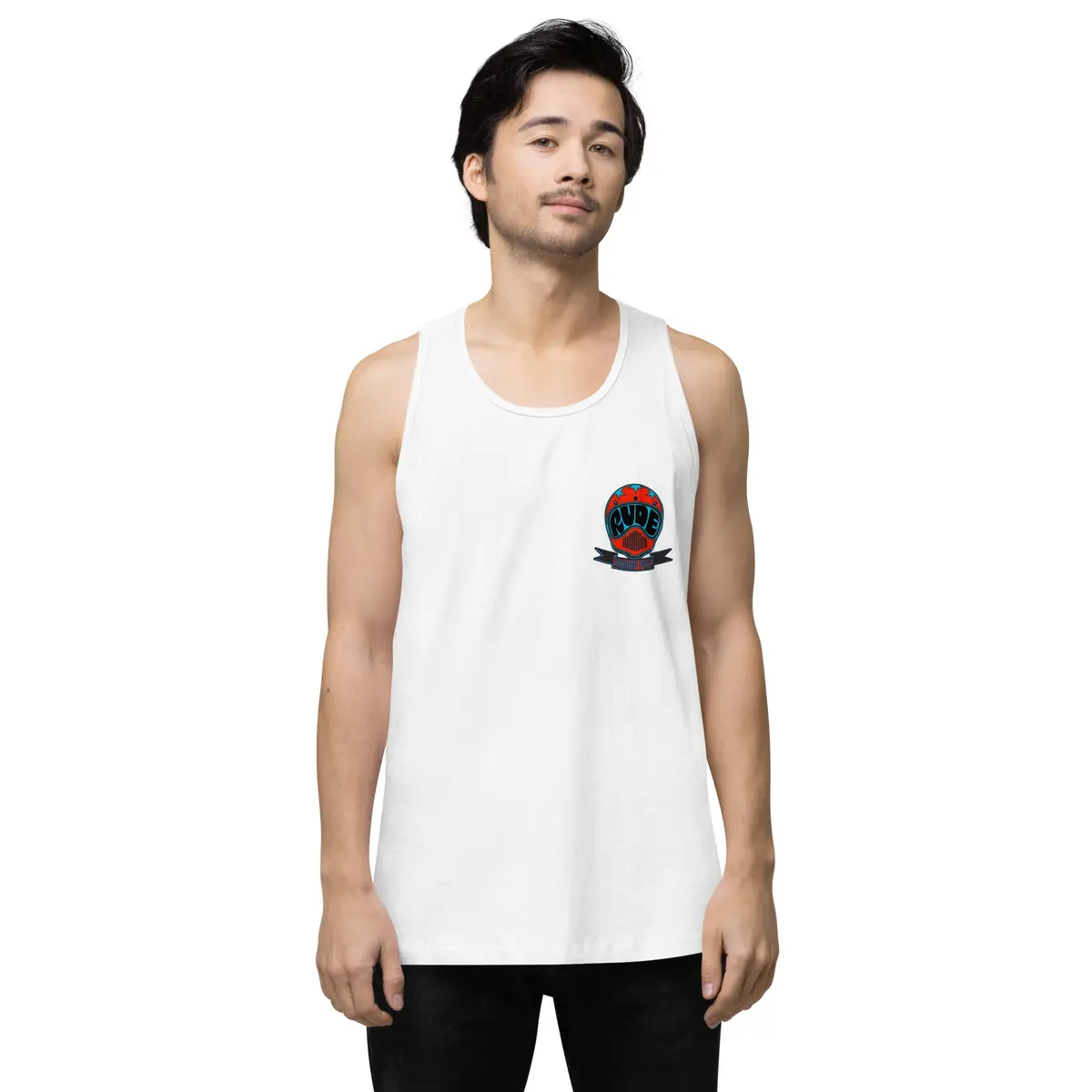 Retro Helmet Men’S Premium Tank Top 13